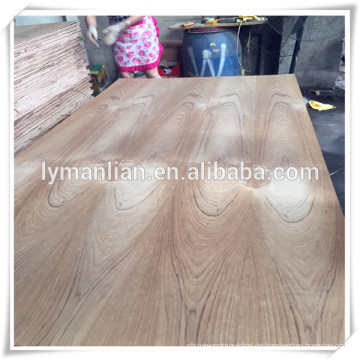 Linyi Versorgung Burma Teak Phantasie Sperrholz / Blume geschnitten Teak Furnier Furnierholz / Esche Furnier Furnierholz